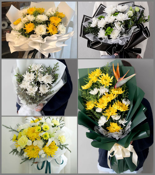 浙江省丽水云和县浮云街道庄前村白事花束代送
